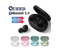 (Blue) Wireless Bluetooth Earbuds TWS In-Ear Sports Headset Bluetooth 5.3 Noise Cancelling HD Sound Long Battery Life Black