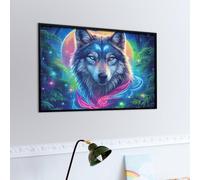 Blue Wolf Puzzle 1000 Pezzi Relax E Meditazione Wildlife Rompicapo Mindfulness Attività Per Il Benessere Riduzione Dell'ansia Regalo Per Tutti 1000 PCS