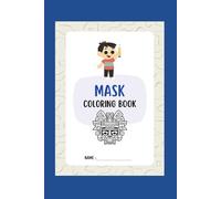 Blue Yellow Cute Mask Coloring Book Worksheet