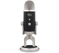 Blue Yeti Microfono USB per Registrazione, Streaming, Gaming, Podcasting su PC e Mac, Mic a Condensatore per Laptop o Computer, Effetti Blue VO!CE, Stand Regolabile, Plug and Play - Negro/Argento