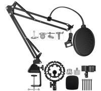 Blue Yeti - Supporto per microfono con braccio per microfono Hyperx Quadcast Blue Yeti Pro X Snowball, con supporto antiurto di alta qualità, filtro pop, parabrezza, supporto per microfono per giochi