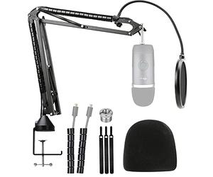 Blue Yeti X - Supporto microfono regolabile professionale braccio per microfono con filtro pop e adattatore per studio, Compatibile con microfono Blue Yeti X Mic by YOUSHARES