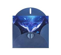 Blue YYHWHJDE - Biglietto di auguri con stampa di pesce diavolo che nuota, 15 x 10 cm, design unico e alla moda per varie occasioni