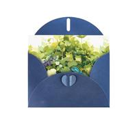 Blue YYHWHJDE - Biglietto di auguri con stampa di una piccola rana tra i fiori e le piante, 15 x 10 cm, design unico e alla moda per varie occasioni