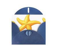 Blue YYHWHJDE - Biglietto di auguri con stelle marine scintillanti, 15 x 10 cm, design unico e alla moda per varie occasioni