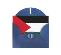 Blue YYHWHJDE Flag of the State of Palestine Picture biglietto di auguri 15,2 x 10,2 cm con effetto perlato su entrambi i lati e inchiostro ecologico
