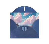 Blue YYHWHJDE Marshmallow nuvole dal mare stampa biglietto di auguri 15,2 x 10,2 cm, design unico e alla moda per varie occasioni