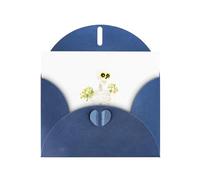 Blue YYHWHJDE Scheletro con fiori negli occhi Immagine Biglietto di auguri 15,2 x 10,2 cm con effetto perla su entrambi i lati e inchiostro ecologico