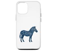 Blue Zebra Animal Africa Safari Trendy Art Custodia per iPhone 12/12 Pro