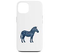 Blue Zebra Animal Africa Safari Trendy Art Custodia per iPhone 13