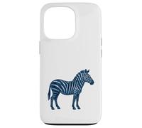 Blue Zebra Animal Africa Safari Trendy Art Custodia per iPhone 13 Pro