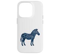 Blue Zebra Animal Africa Safari Trendy Art Custodia per iPhone 14 Pro