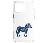 Blue Zebra Animal Africa Safari Trendy Art Custodia per iPhone 16 Pro