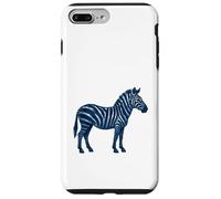 Blue Zebra Animal Africa Safari Trendy Art Custodia per iPhone 7 Plus/8 Plus