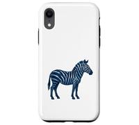 Blue Zebra Animal Africa Safari Trendy Art Custodia per iPhone XR