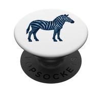Blue Zebra Animal Africa Safari Trendy Art PopSockets PopGrip Adesivo