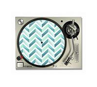 Blue ZIG zag in vinile DJ giradischi/tappetino/antiscivolo tappetini da 30,5 cm o 17,8 cm 7"