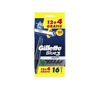 Blue3 Smooth Rasoi usa e getta per uomo a tre lame 12+4 gratis (Totale 16 pz)