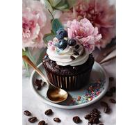 Blueberry Cake 1500 Piece Jigsaw Puzzles for Adults, Colourful, Challenging & Brainteasing Adult puzzles 1500 Pieces Peony, Fun jigsaws for The Whole Family 34x22 inch