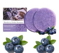 Blueberry Fields - Barre per shampoo e balsamo organiche con estratto di mirtillo, per capelli diradanti e crespi (2 pezzi)