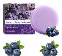 Blueberry Fields Shampoo Bar Set per la cura dei capelli Lilla Shampoo Bar Dimensioni da viaggio, Estratto di mirtillo, cura per capelli sottili e secchi per donne e uomini. (1 pezzo)