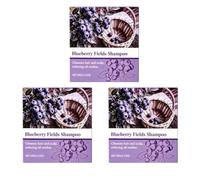 Blueberry Fields Shampoo Bar, Shampoo Solido e Balsamo Bar Set con Estratto di Mirtillo, Volumizzante per Capelli Matura Fine, Adatto ai Viaggi (3pcs)