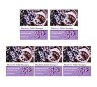 Blueberry Fields Shampoo Bar, Shampoo Solido e Balsamo Bar Set con Estratto di Mirtillo, Volumizzante per Capelli Matura Fine, Adatto ai Viaggi (5pcs)