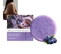 Blueberry Fields Shampoo Bar, Shampoo Solido e Balsamo Bar Set con Estratto di Mirtillo, Volumizzante per Capelli Matura Fine, Adatto ai Viaggi (1pcs)