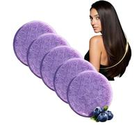 Blueberry Fields - Shampoo e balsamo, sapone solido nutriente (5 pezzi) | Blueberry Solid Hair Wash per infoltimento volumizzante, diradamento e capelli secchi, sottili e grassi, schiarente