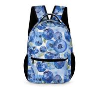 Blueberry Watercolor carino zaino leggero borsa da viaggio zaino portatile per campeggio escursionismo 40,6 × 32,5 × 15,2 cm