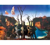 BlueBird - Puzzle Salvador Dalí: Cigni che riflettono elefanti, 1937 - 1000 Pezzi