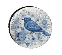 Bluebird and Flowers - Copertura per pneumatici di ricambio resistente alle intemperie, diametro dei pneumatici da 24 a 36 pollici, universale, impermeabile, per rimorchi, camion