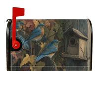 Bluebird - Coperture magnetiche per cassette postali, rustiche naturali, foglie autunnali, decorazioni per cassetta postale per esterni, 53 x 65 cm