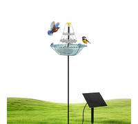 Bluebird, fontana solare per uccelli, contenitore per annaffiare all'aperto, decorazione da giardino, vasca per uccelli, per gli amanti della natura, cortile, patio, terrazza, cortile, prato, balcone