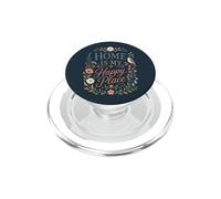 Bluebird - Giardino floreale con scritta "Peaceful House" PopSockets PopGrip per MagSafe