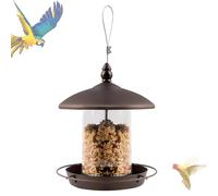 Bluebird - Mangiatoia per uccelli da esterno, contenitore da appendere, stazione per la fauna selvatica da giardino, in PVC resistente, resistente alle intemperie, grande supporto per balcone