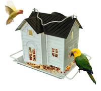 Bluebird - Mangiatoia solare per colibrì, dispenser di cibo in metallo con lanterna ad energia solare, forniture per giardino, fattoria, cortile, balcone