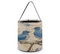 Bluebird on the Branch - Cestino per caramelle con stampa di Halloween o dolcetto o scherzetto, secchiello regalo per feste di Halloween o forniture quotidiane, stile, taglia unica