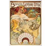 BlueBird - Puzzle Alfonz Mucha: Biscotti Lefèvre-Utile, 1897 - 1000 Pezzi