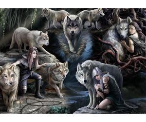 BlueBird - Puzzle Anne Stokes: Collage di lupi - 1500 Pezzi