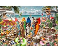 BlueBird - Puzzle Cani e gatti in spiaggia - 2000 Pezzi