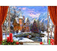 BlueBird - Puzzle Dominic Davison: Christmas Mountain View - 1000 Pezzi