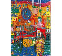 BlueBird - Puzzle Hundertwasser - Il fax dei 30 giorni dipinto, 1996 - 1000 Pezzi