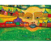 BlueBird - Puzzle Hundertwasser - Irinaland over the Balkans, 1969 - 1000 Pezzi