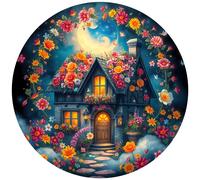 BlueBird - Puzzle Puzzle rotondo - Il cottage dei fiori - 500 Pezzi