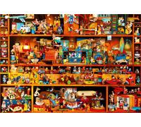 Bluebird Puzzle - Toys Tale, Puzzle 1000 pezzi - Ripiani riempiti di giocattoli in legno in un vecchio negozio - Puzzle per adulti - Made in Europe