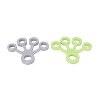 bluebone 2 pezzi barella per dita in silicone portatile morbido elastico per presa dito rinforzante 6,6 libbre (verde chiaro + grigio chiaro)