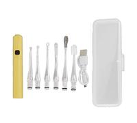 Bluebone Ear Spoon 6 Punte per Cucchiaio per Orecchie USB Ricaricabile Luce LED Bianca Strumento per la Rimozione del Detergente per Cerume per Bambini