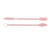 Bluebone Spatola Telescopica in Silicone Rosa Riutilizzabile Raschietto per Barattolo Mini Spatola per Trucco Retrattile Set Cucchiaio per Cosmetici