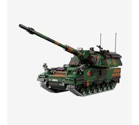 BlueBrixx Armato 2000 esercito tedesco, 1388 pezzi, modello display | Torre girevole, telaio ammortizzato, segmenti rimovibili, interni, 424 x 128 x 181 mm, dai 14 anni in su, 109118